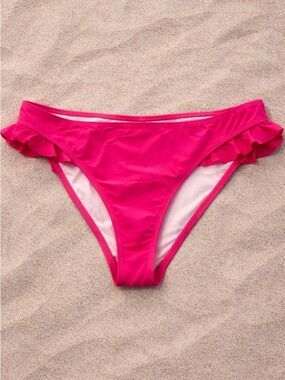 Cupshe • NWT Pink Ruffle Bikini Bottom